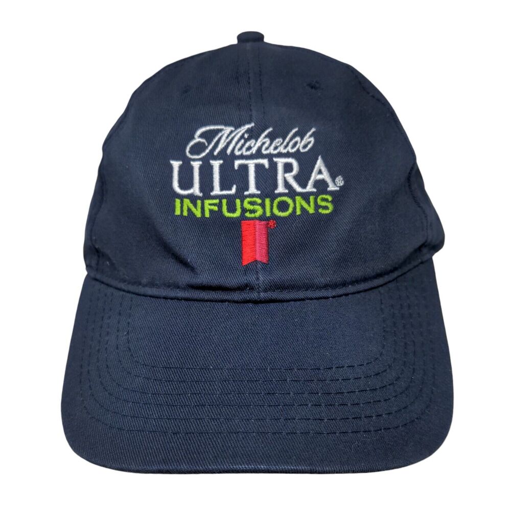 Michelob Ultra Infusions Slideback Hat Blue OSFM 6 Panel Quake City Caps
